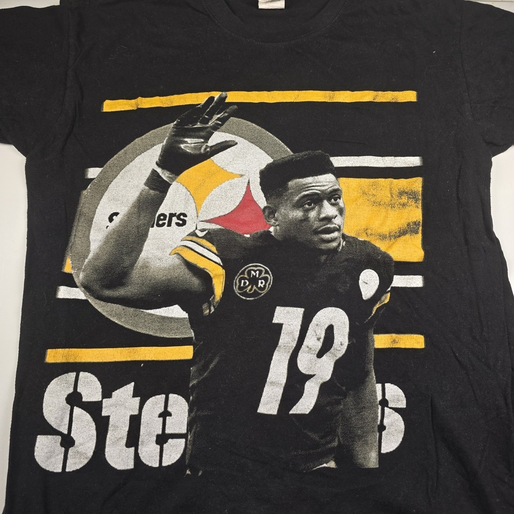 JuJu Smith Schuster T-Shirt #19 NFL Pittsburgh Steelers Men's XL Black Graphic